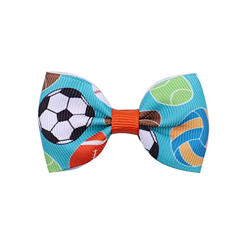 Шнола-лък за коса с детски спортни топката, детски футболни щипки за коса, детска шнола за софтбол с бантиком за коса BBG60