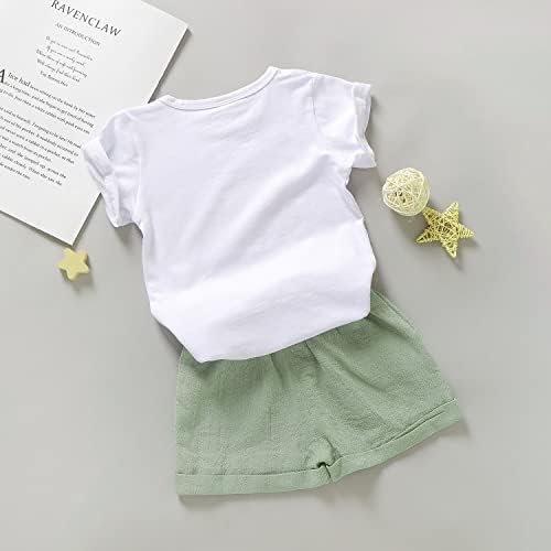 Goodplayer / Комплект Летни дрехи за малките момичета, Детски тениска с принтом Диня, Къси комплекти дрехи за 1-4 години