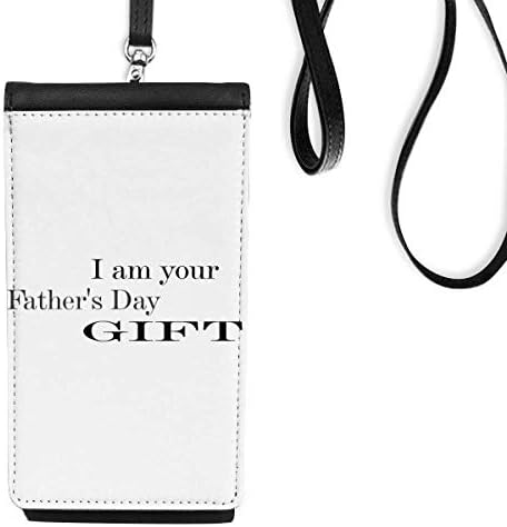 Подарък на Папата Отцовский фестивал Цитат на Телефона в Чантата си Портфейл Окачен Мобилен Калъф Черен Джоба