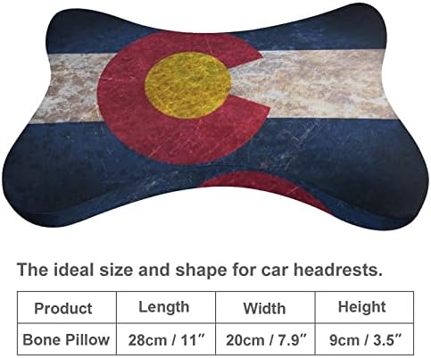 Стария Флаг Колорадо 2 бр. Автомобилни Възглавница за шията Дишаща Автоматична Възглавница За главата с останалите Удобна