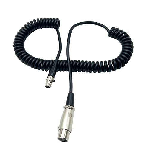 Спирален кабел за микрофон Seadream Mini XLR към XLR, 3-Пинов Mini XLR (TA3F) за обикновения микрофонному кабел XLR Female