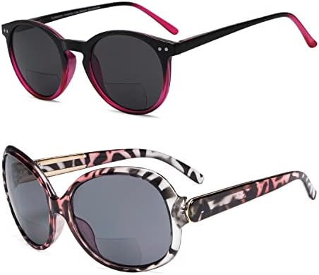 Eyekepper Спестете 10% на 2 опаковки бифокальных слънчеви очила Sunshine Readers Black Pink и Пинк Tortoise +3.00