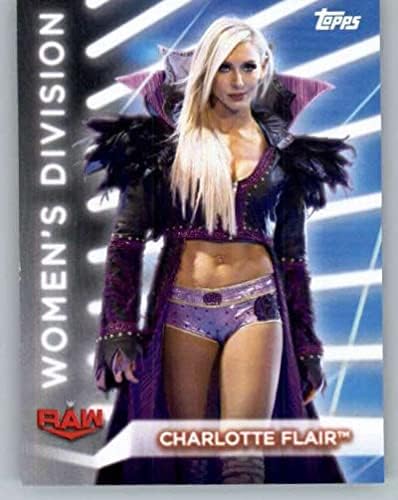 Състав на женската дивизия на WWE 2021 Topps R-4 Търговска картичка Charlotte Flair Борба Trading Card