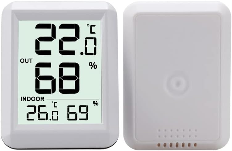 Измерване на температурата и влажността в затворени помещения и на улицата QUESHENG, домакински цифров дисплей, на масата