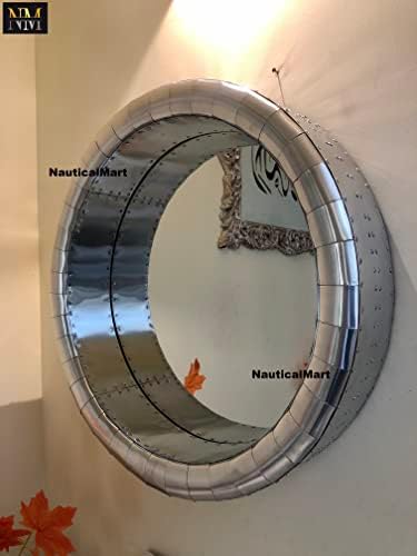 Огледало в обтекателе реактивни двигателя NauticalMart Aviator 30 - декор за монтиране на стена Spitfire