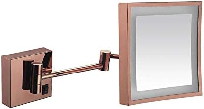 LIANXIAO - 8-Инчов Огледало За Грим с 3-Кратно Увеличение, Въртящо се Огледало на 360 Градуса, Стенно Огледало за Семеен Хотел,