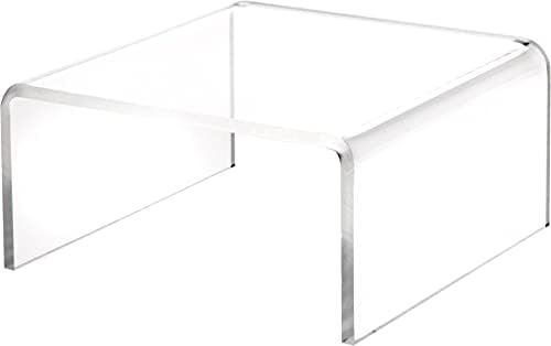 Къса квадратна стойка за дисплея от прозрачен акрил Plymor, 1 x 2 W x 2D (дебелина на 3/32 инча)
