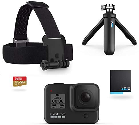 Търговия на дребно оборудване GoPro HERO8 Black - включва камера HERO8 Black Plus Shorty, каишка за главата, SD карта обем