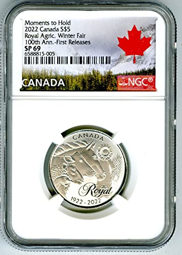 2022 CA Royal Canadian Silver За Кралската селскостопанска зимен панаир за ПЪРВИ път се предлага 5 долара NGC SP69