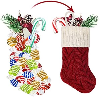 Коледни мини-Чорапи LimBridge, Възли Коледни Чорапи с Дължина 7 Инча, Празнични Украси, 4 Опаковане на Коледни Чорапи,