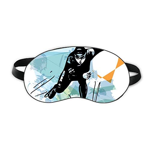Зимни Спортове, пързаляне скорост Спортисти-мъже Спят С Предпазен Щит За Очите Мека Нощна Превръзка На Очите Козирка