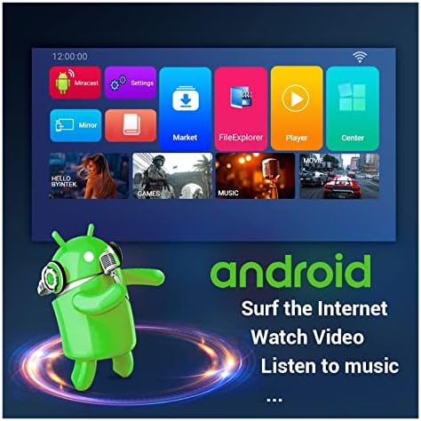 YBOS K25 Full HD 1080P, 4K LCD Smart Андроид WiFi LED Видео Проектор за Домашно Кино 3D Филм за Игра Смартфон Таблет