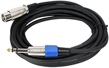 Qtqgoitem XLR 3-клеммный жак за стереоразъема 1/4TRS Микрофон Микрофон на кабел захранващ Кабел 2 м (модел:
