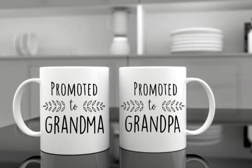 Обява за бременността, за баби и дядовци чаши за Кафе - Чаши, за бъдещите баби и дядовци с тегло 11 грама - Страхотна