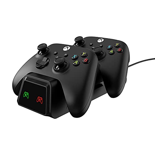 Док-станция за зареждане на две игрови контролери Talkworks - Съвместима с Xbox One и Xbox Series S / X (контролери
