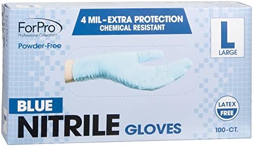 За еднократна употреба Нитриловые ръкавици ForPro, Химически Устойчиви, Без прах, Без латекс, Нестерильные, Безопасни