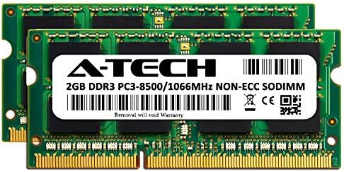 Upgrade на ram A-Tech за Apple 4GB Kit (2X2GB) DDR3 1067 Mhz / 1066 Mhz PC3-8500 sodimm памет за MacBook,