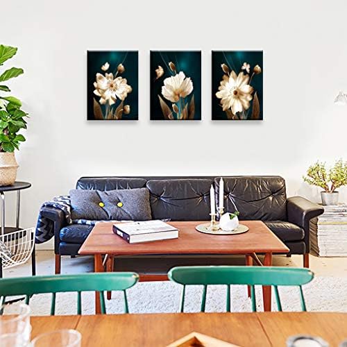 Платно на Стенно Изкуство, Модерна и Лесна Живота на Бели Цветя, Цветя, Картини за дома Спални - 3 Панела В