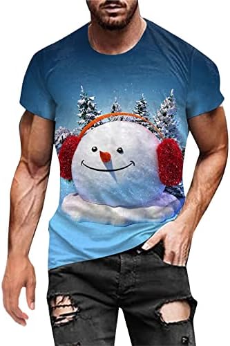 Xiloccer Мъжки Есенно-Зимни Ежедневни Ризи С Къс Ръкав и 3D Принтом, Модни Тениски, Топ, Блуза, Мъжка Тениска, Риза За Фитнес
