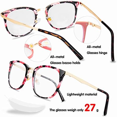 Квадратни Сини Светозащитные Очила Реколта Компютърни Очила За Четене Метални Оптични Очила за Жени, Мъже С Антирефлексно Покритие