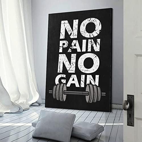 Стенни картини за Хола No Pain No Gain Фитнес Зала е с Минималистичен Декор Платно Стенни Артистични Щампи за decor Декор