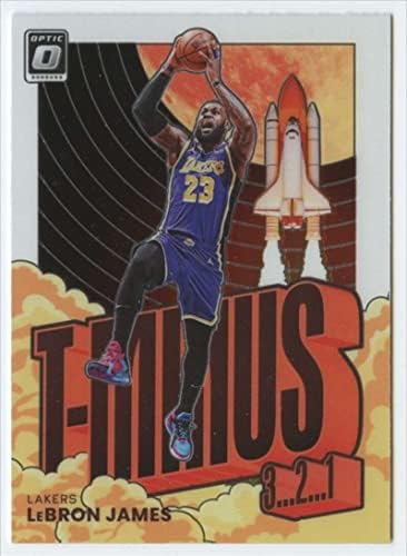 2021-22 Donruss Optic T-Минус 3-2-12 Търговска картичка баскетболист в НБА Леброн Джеймс Лос Анджелис Лейкърс 2021-22