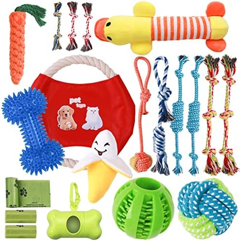 Детски играчки за дъвчене за кучета Adoglus за кученца - 20 опаковки Дъвчащи играчки за малки кученца с кучето въже, Играчки