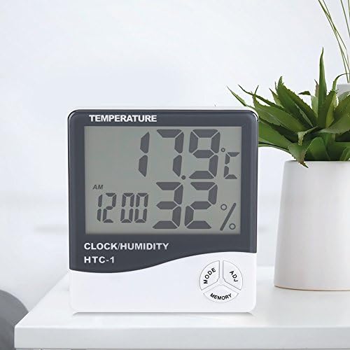 Термометър-Влагомер за стая, Цифров LCD Термометър За помещения, от влага с Будилник, за дом, Офис, Спалня и Оранжерии, Термометър-Влагомер