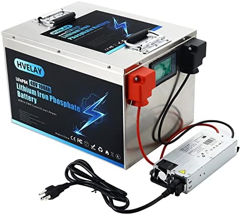 Литиева батерия LiFePO4 48V 100Ah, вградени елементи 100A BMS и клас A, максимална мощност на натоварване 4800
