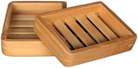 FUUIE препарат за съдове Дървена От Естествен Бамбук сапун ястия Притежателя Тава Портативна Поставка За Сапун Чиния