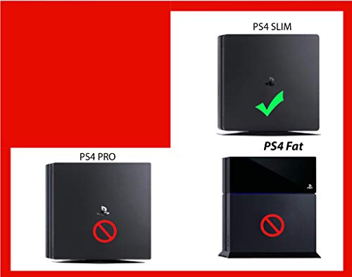 ZOOMHITSKINS PS4 Тънка кожа, която е съвместима с Playstation 4 Тънка, Огнестрелни Оръжия Red Army Gun Metal Grey Soldier,