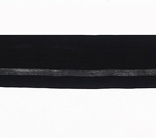38 мм Черен, Сребрист Цвят от Еластична Еластична Лента Лента Каишка Тесьма Лента Довършителни Апликация на