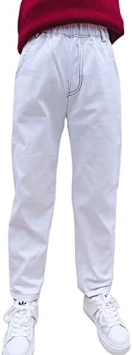 LittleXin/ Модни Панталони за костюми за момчета, Ластични Панталони Ежедневни Елегантни Панталони, Възраст 4-13