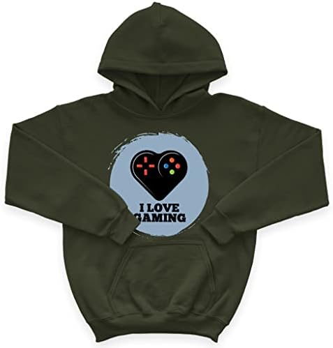 I Love Gaming Детска hoody отвътре с гъба - Kids Heart' Hoodie - Hoody с геймпадом за деца
