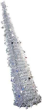 NUOBESTY Всплывающая Коледно дърво с пайети, Пластмасовата Коледна елха от домашни любимци, Лесна за сглобяване и съхранение