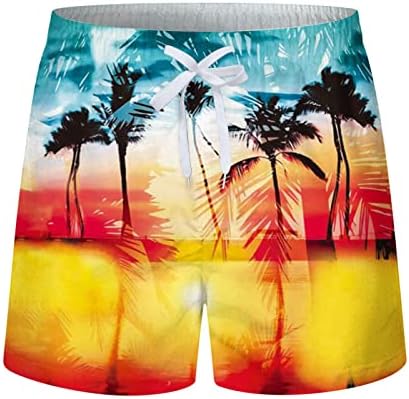 Мъжки Летни бързо съхнещи шорти за плуване с Джобове Плюс Плажни шорти с Градиентным принтом