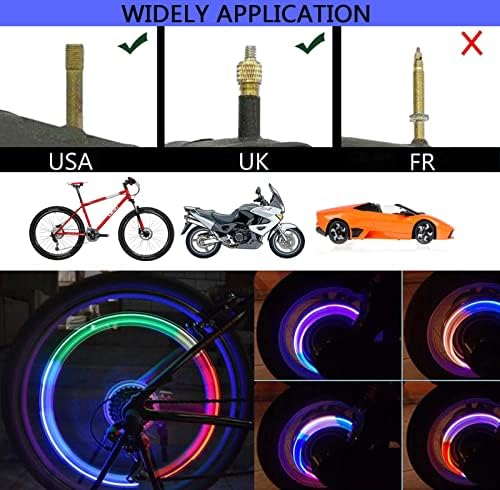 YUERR 4/8 LED Светлини за Каране на Колело, Автомобилни Гуми, Капачки за Вентили, каране на Велосипед, Мотоциклет,