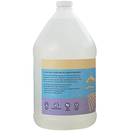 Течен сапун за измиване на съдове на растителна основа Джинджифил Лили Farms Растителни - Концентрирана формула