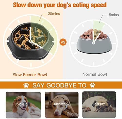 Купа за кучета UPSKY Slow Устройство със защита от задушаване, Купата-Пъзел за кучета със забавено хранене, Интерактивна, Предотвращающая