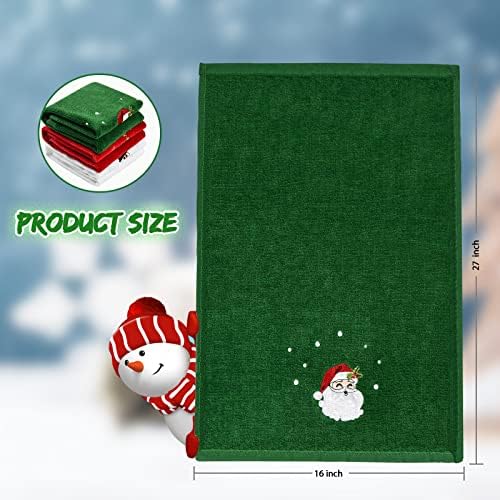 XTOWEN Актуализирани Коледни Кърпи за ръце с Размери 16 x 27, гъба от чист памук, меки кърпи за баня и Кухня,