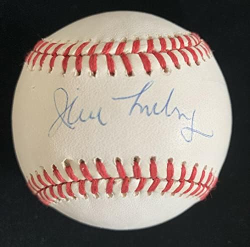 Джим Лонборг Ред Сокс Филис е ПОДПИСАЛ Официален ДОГОВОР С NL W. Бяла Бейзбол с голограммой - Бейзболни топки с Автографи