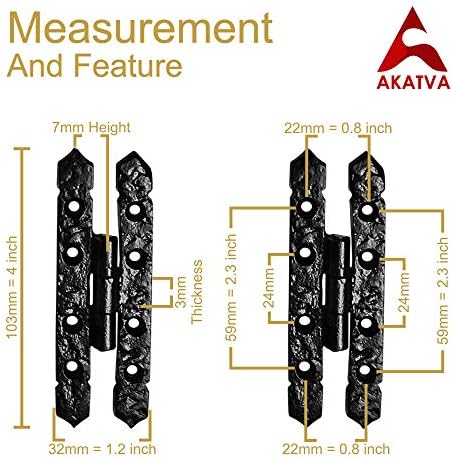 Комплект вериги за шкафове Akatva - Панти за кабинетите от 4 части за дървени и метални шкафове, Шкафчета - Комплект