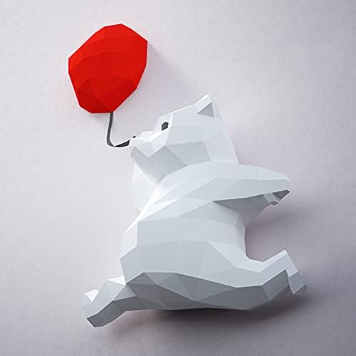 WLL-ДП от Бяла Мечка и на Балон 3D Геометрична Пъзел Оригами за Украса на Стената DIY Игра Ръчно изработени Креативна