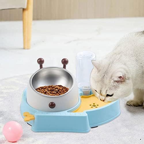 ＫＬＫＣＭＳ Купички за вода и храна под действието на гравитацията за котки, определени наклонени миск за вода и храна за котки