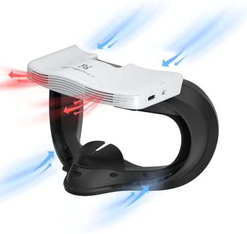 Фен BINBOK VR за Oculus Quest 2, Пяна за фитнес интерфейс за лице със силиконова подплата за лице, защита от замъгляване, циркулация