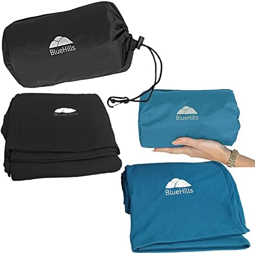 BlueHills Висококачествено Меко Ультракомпактное Пътното одеяло Value Pack, комплект от 2 стоки от първа необходимост