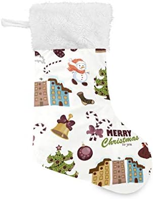 PIMILAGU Ретро Весели Коледни Чорапи, 1 Опаковка 17,7 , Окачените Чорапи за Коледна украса