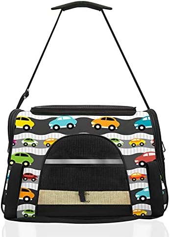 Чанта за Пренасяне на домашни любимци С Анимационни Цветен Модел на Автомобила, Малко Куче, Котка, Кученце,