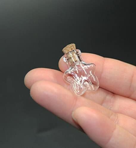 Малки Мини-Стъклена Бутилка с Пробковыми на Капачката в формата на Сладка Звезди, Малки Прозрачни Стъклени