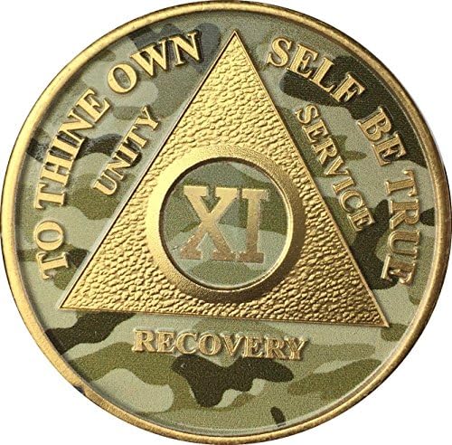 11-Годишният Камуфляжный Медальон AA С Позлатените Юбилеен Чип Камуфляжного Цвят